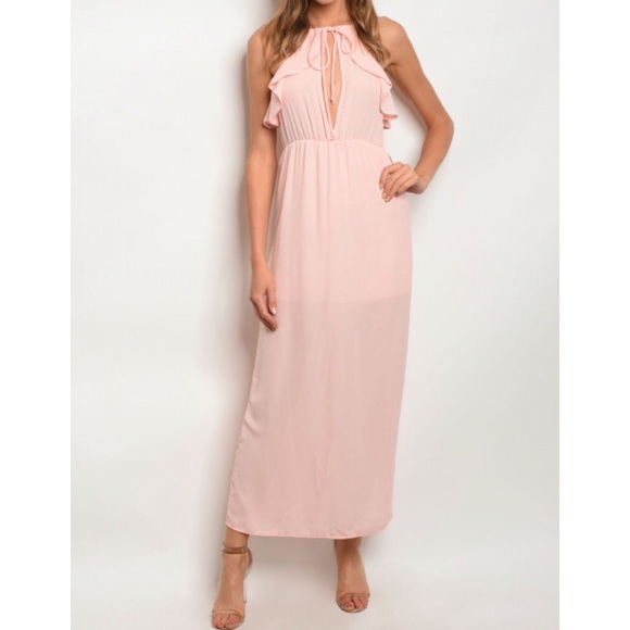 HOT SALES ❗️Gorgeous Sleeveless Peach Maxi - Picture 3 of 6